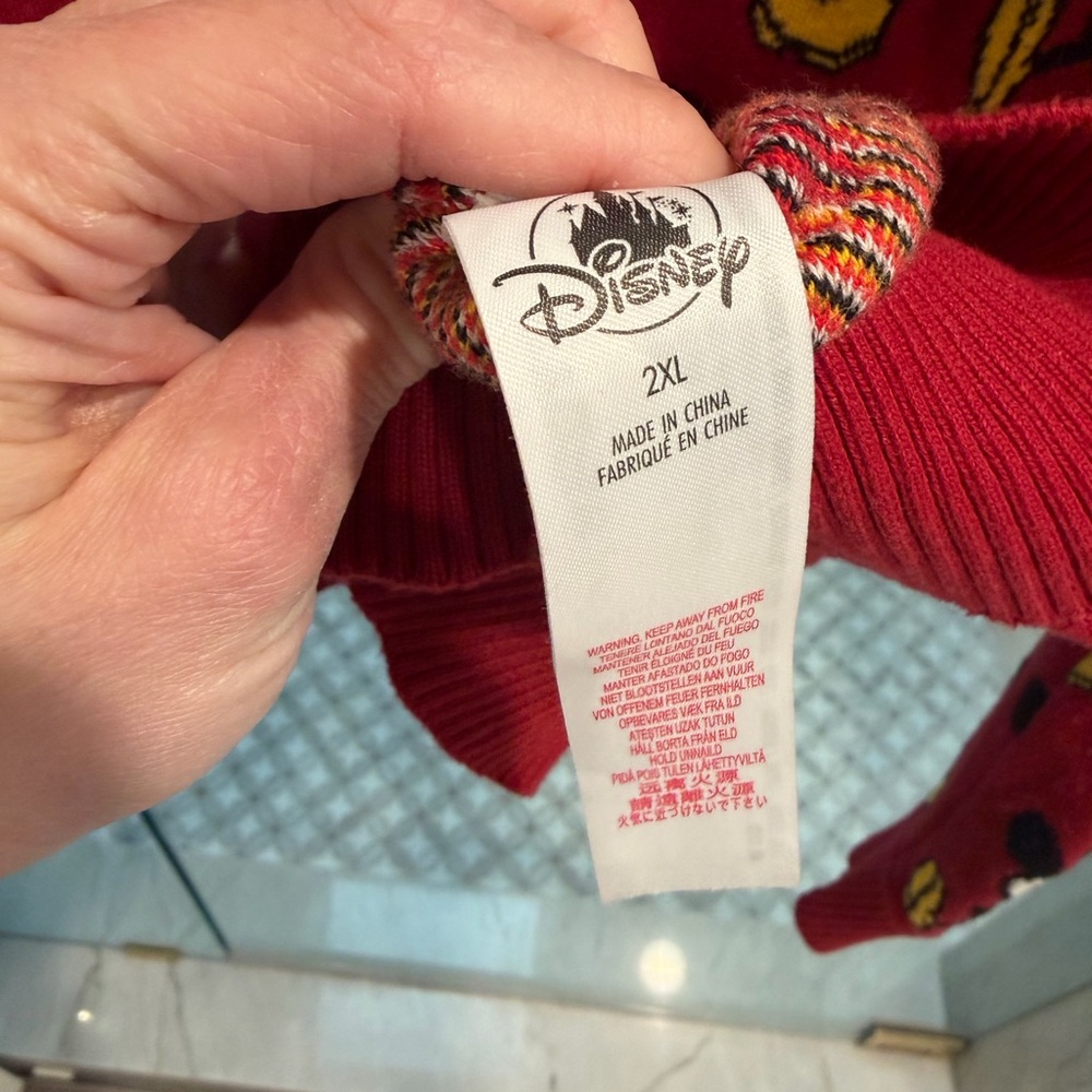 Red Disney Mickey Mouse button down cardigan 2xl - image 8
